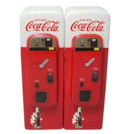 Ceramic Coca-Cola Vending Machine Salt And Pepper Shakers