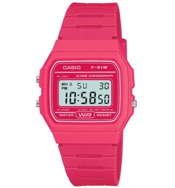Classic Hot Pink Watch F-91WC-4AEF from Casio