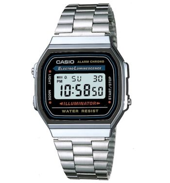 Classic Silver Illuminator Watch A168WA-1YES from Casio