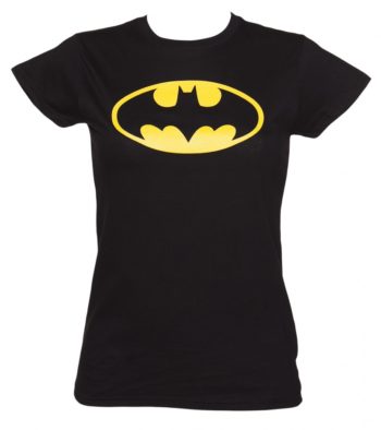 Women's Black Batman Logo DC Comics T-Shirt