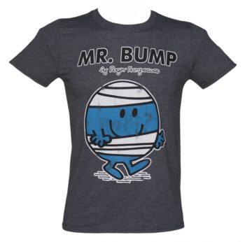Men's Heather Navy Mr Bump Mr Men T-Shirt