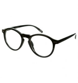 Black Frame Clear Round Glasses from Jeepers Peepers
