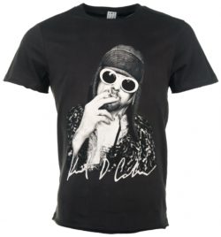 Charcoal Kurt Cobain Photograph T-Shirt from Amplified