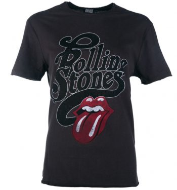 Charcoal Rolling Stones Licked T-Shirt from Amplified