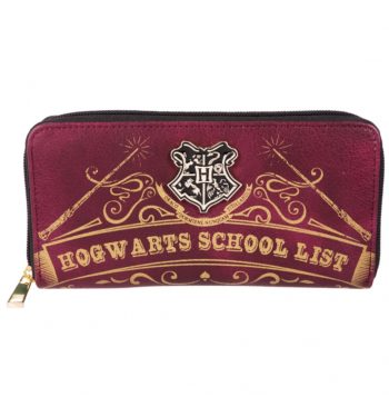 Harry Potter Hogwarts School List Zip Around Wallet