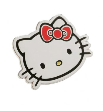 Hello Kitty Classic Silver Enamel Pin from Punky Pins