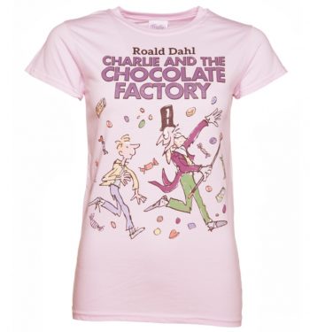 Women's Light Pink Roald Dahl Charlie and the Chocolate Factory T-Shirt