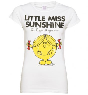 Women's White Little Miss Sunshine T-Shirt