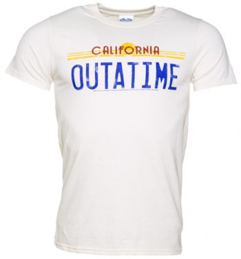 Men's Back to the Future Outatime Off White T-Shirt