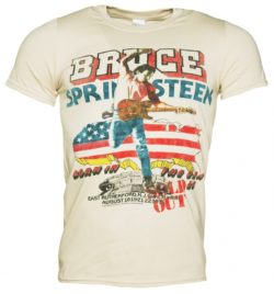 Men's Beige '85 US Tour Bruce Springsteen T-Shirt