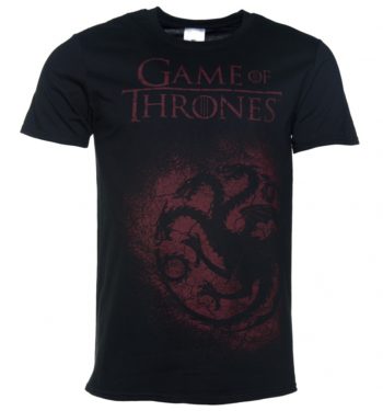Men's Black Game Of Thrones Targaryen Spray T-Shirt
