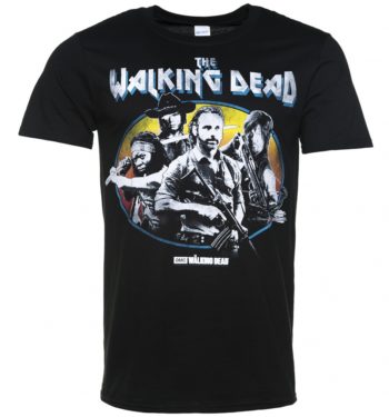 Men's Black Walking Dead Gang T-Shirt