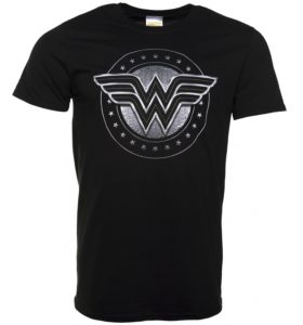 Men's Black Wonder Woman Movie Logo T-Shirt