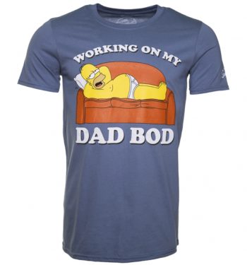 Men's Blue The Simpsons Dad Bod T-Shirt