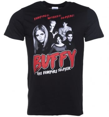Men's Buffy the Vampire Slayer Gang Black T-Shirt