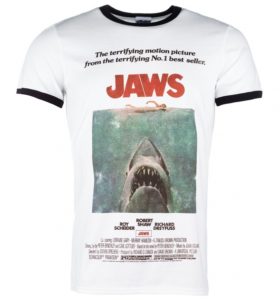 Men's Jaws Movie Poster Ringer T-Shirt