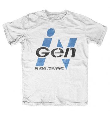 Men's White Jurassic Park Inspired InGen Logo T-Shirt