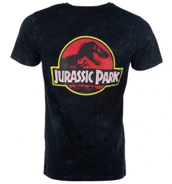Men's Jurassic Park Jungle Acid Wash Back Print T-Shirt from Hype