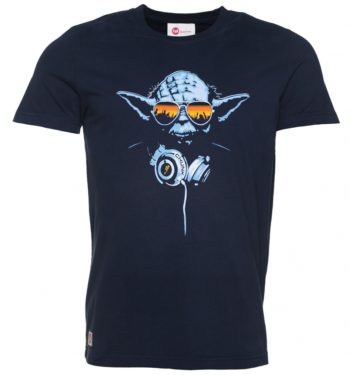 Men's Navy DJ Yoda Star Wars T-Shirt from Chunk