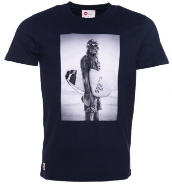 Men's Navy Star Wars Wookiee Surfer T-Shirt from Chunk