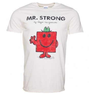 Men's Off White Mr Strong Mr Men T-Shirt