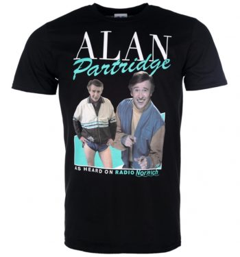 Men's Retro Alan Partridge Black T-Shirt
