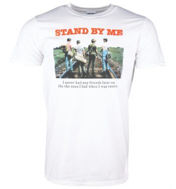 Men's Stand By Me Rail Tracks White T-Shirt