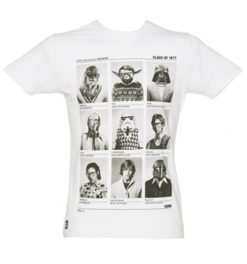 Men's White Class Of 77 Star Wars T-Shirt from Chunk