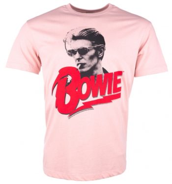 Pink David Bowie New Romantic T-Shirt from Amplified