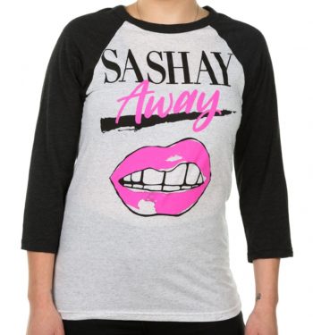 Sashay Away RuPaul's Drag Race Grey and Charcoal Triblend Raglan Baseball T-Shirt