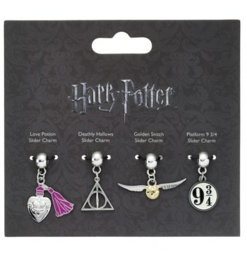 Silver Plated Harry Potter Icons Set of 4 Slider Charms