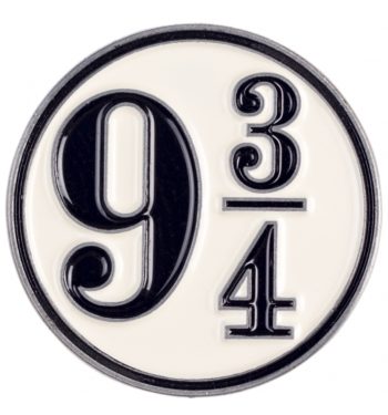 Silver Plated Harry Potter Platform 9 3/4 Pin Badge