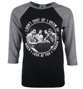 Stand By Me Throw Up Black And Grey Raglan Baseball T-Shirt