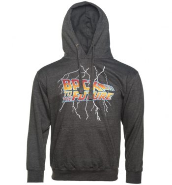 Back to the Future Lightning Bolt Charcoal Hoodie