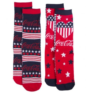 Women's Coca-Cola Stars And Stripes 2pk Socks