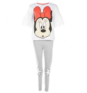 Women's Disney Minnie Mouse Frill Sleeve Pyjama Set