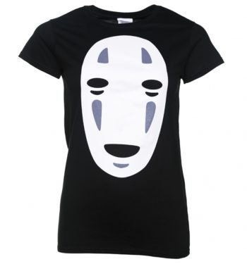 Women's Ghibli No Face Inspired Black T-Shirt