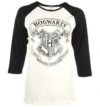 Women's Harry Potter Hogwarts Crest Baseball T-Shirt