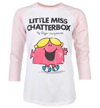 Women's Little Miss Chatterbox Baseball T-Shirt