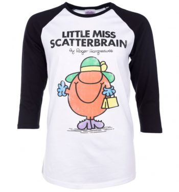 Women's Little Miss Scatterbrain Baseball T-Shirt