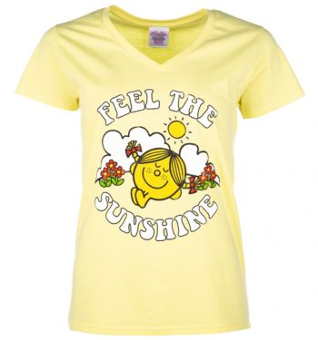 Women's Little Miss Sunshine Feel The Sunshine V-Neck T-Shirt