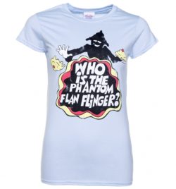 Women's Tiswas Phantom Flan Flinger Light Blue T-Shirt