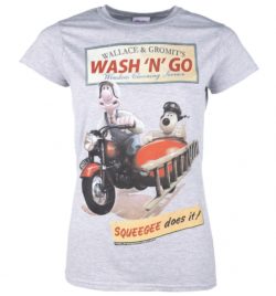 Women's Wallace And Gromit Wash N Go Sport Grey T-Shirt