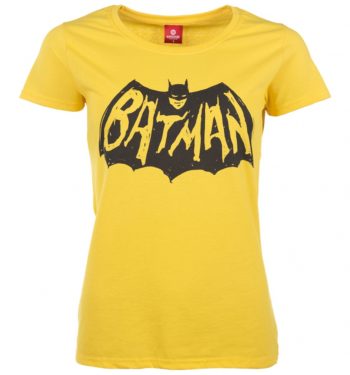 Women's Yellow Batman Logo T-Shirt