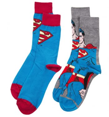 Men's 2pk DC Comics Superman Socks