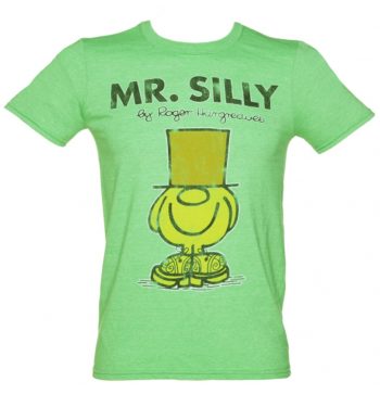 Men's Green Mr Men Mr Silly T-Shirt