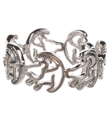 Platinum Plated Simba Outline Lion King Ring from Disney Couture