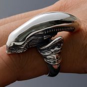 Alien Big Chap Silver Ring Alien Jewelry