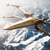 Gilt X-Wing Starfighter Star Wars Scaled Replica