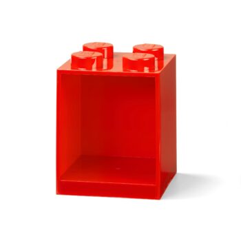 4-Stud Brick Shelf Bright Red